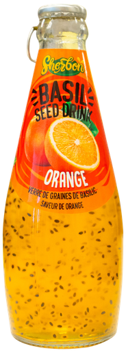 [SHR-BASIL-ORANGE] SHERBON BASIL SEED DRINK ORANGE 290ML