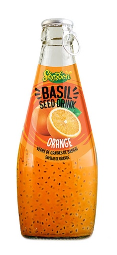 [SHR-BASIL-ORANGE] SHERBON BASIL SEED DRINK ORANGE 290ML