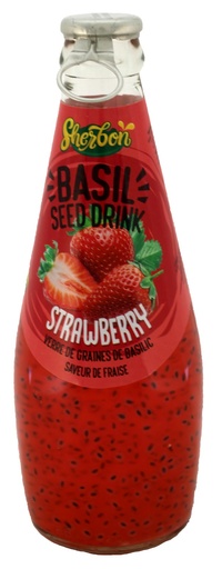 [SHR-BASIL-STRAWBERRY] SHERBON BASIL SEED DRINK STRAWBERRY 290ML