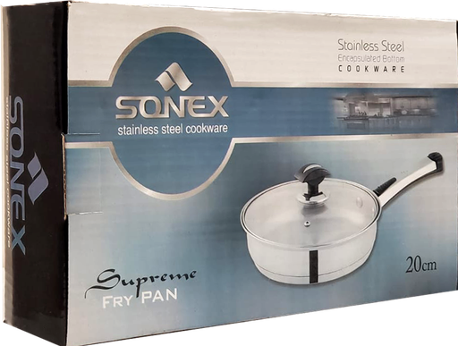 [SON-SUP-FRYPAN-20CM] SONEX ST. STEEL SUPREME FRY PAN 20CM 