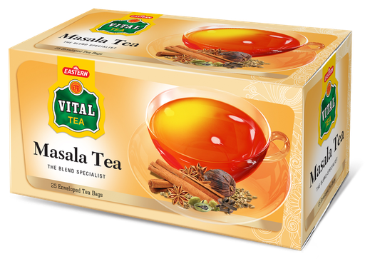 [T-VIT-TB-MASAL] VITAL TEA BAGS MASALA BLACK TEA 25 TBAGS