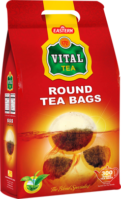 [T-VIT-300] VITAL TEA ROUND TEA BAGS IN ZIP POUCH 300PCS