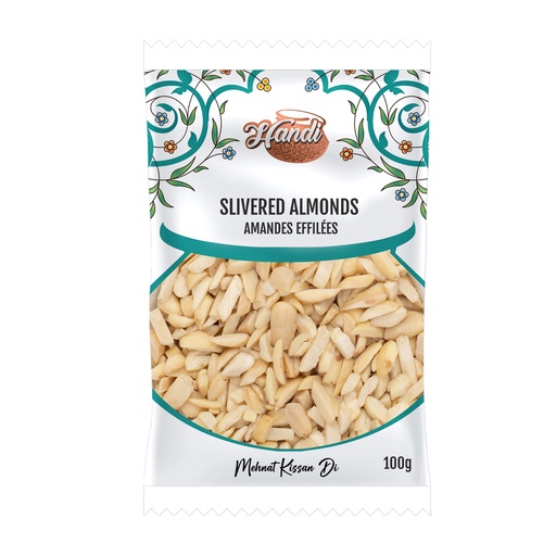 [IN-ALMONDS-SLV] HANDI DF SLIVERED ALMONDS 100gm