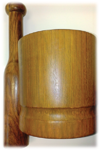 [W-KUNDI-L] HANDI UTW WOODEN KUNDI (AKHLEE) + DANDA  4 LARGE SETS