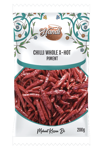 [IN-CHILLI-LONG-W/O STEM] HANDI PS CHILLI WHOLE W/O STEM EXTRA HOT 100GM