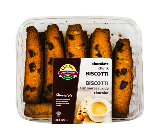 [CRP-BIS-CHOC] CRISPY BISCOTTI CHOCLATE CHUNKS 325G