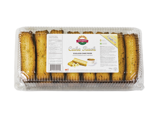 [CRP-CR-NOEGG] CRISPY CAKE RUSK EGGLESS 550G