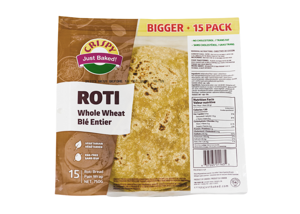 Crispy Roti Whole Wheat 750g| Super Asia Foods, Canada