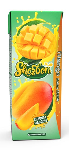 [SHR-JCE-200ML-MANGO] SHERBON 200ML CHAUNSA MANGO JUICE