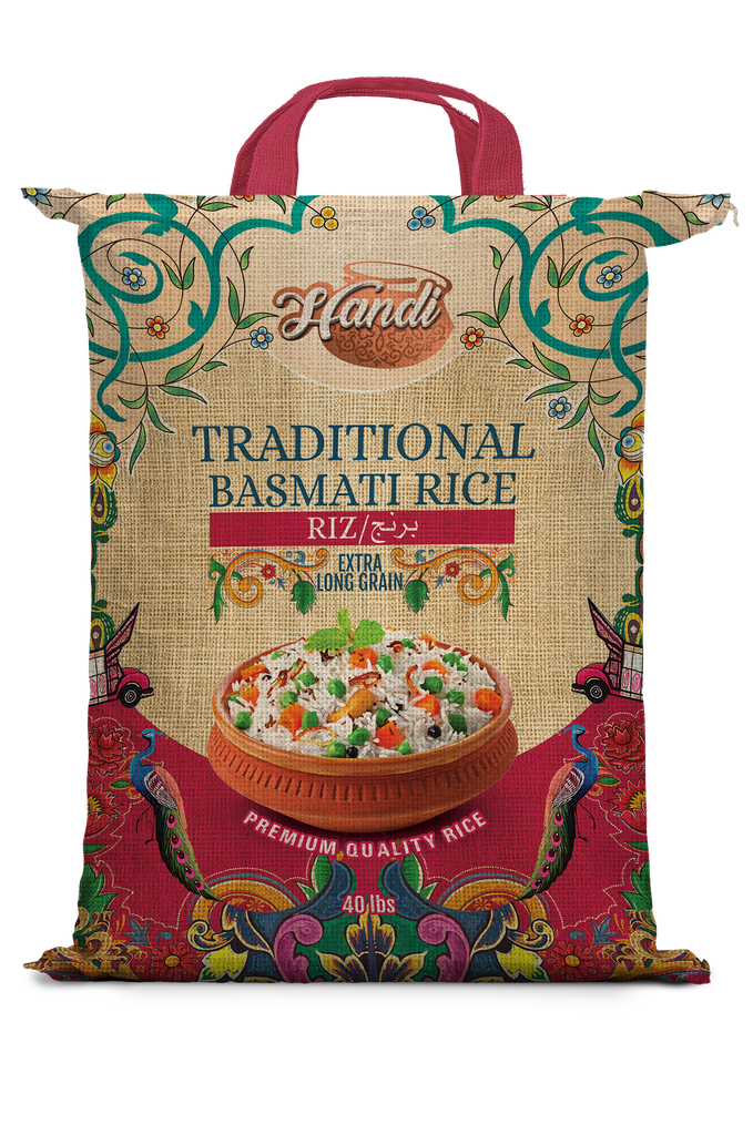 RICE HANDI TRADITIONAL BASMATI 40LBS | Super Asia Foods